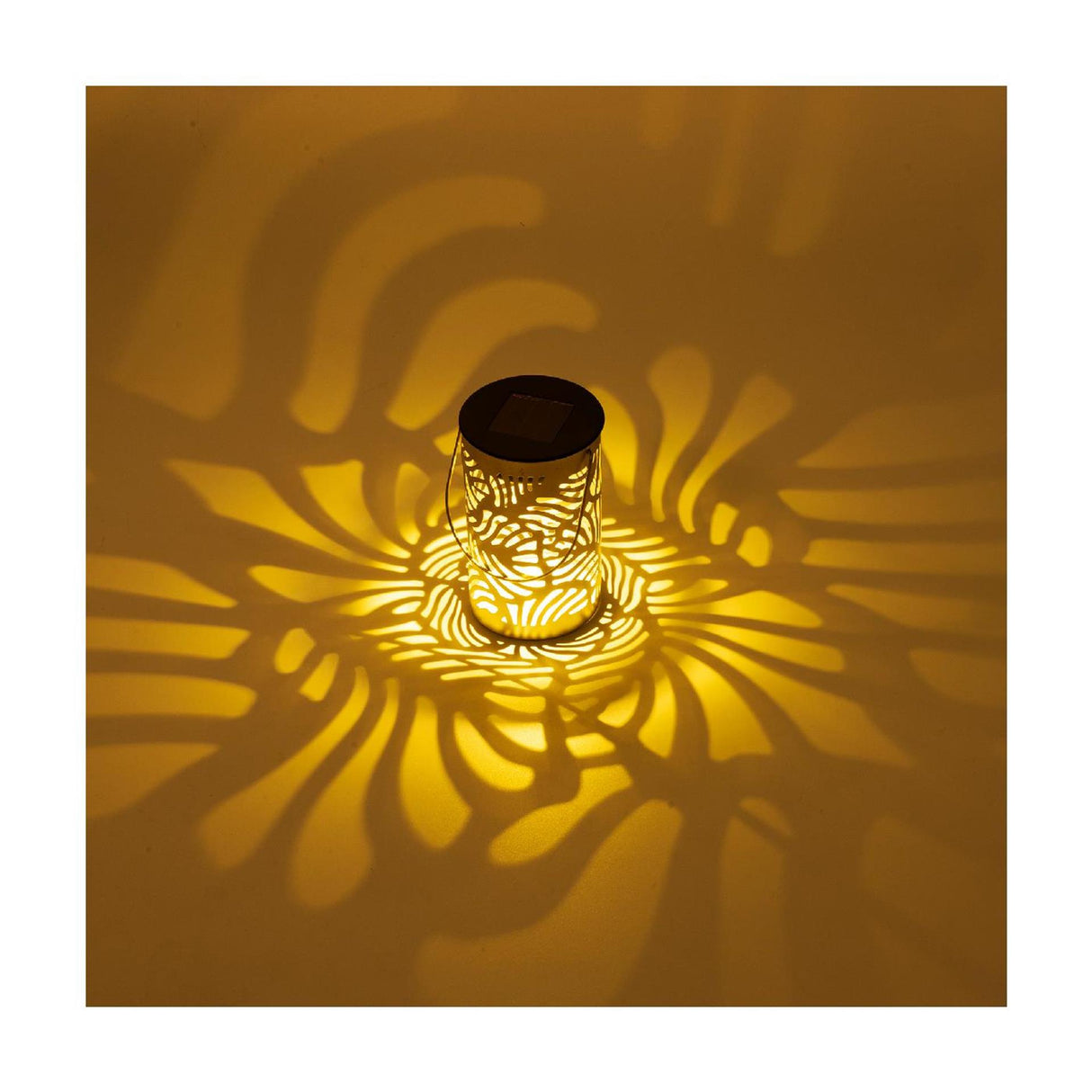Lumineo solar lanterne metal ø8xh13cm 3 assorteret