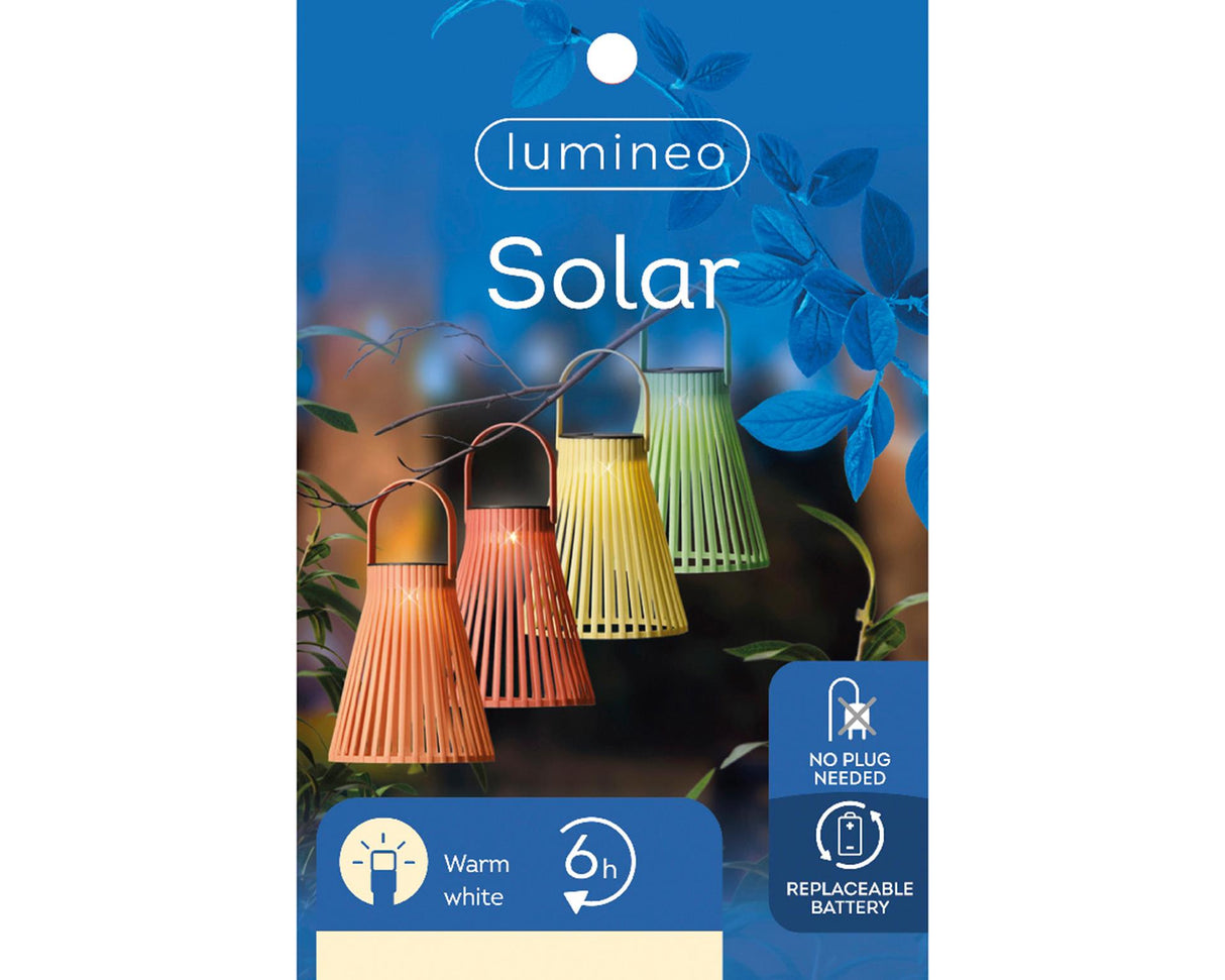 Lumineo solar lanterne plast h18,5cm
