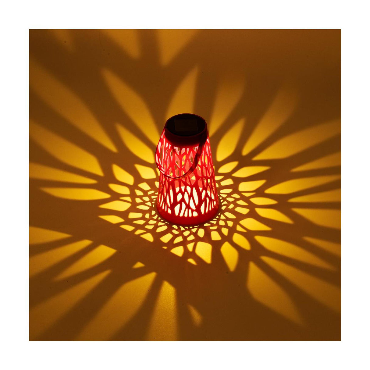 Lumineo solar lanterne plast ø11,5xh18cm 2 assorteret