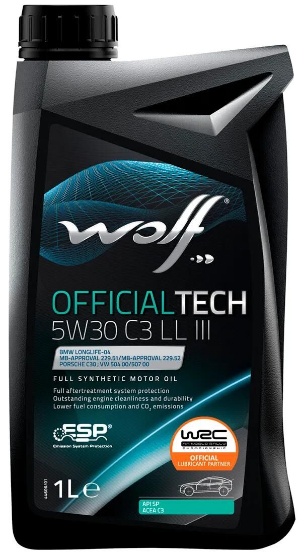 Wolf motorolie officialtech c3 ll iii motorolie 5w30 1l off.tech c3 ll iii