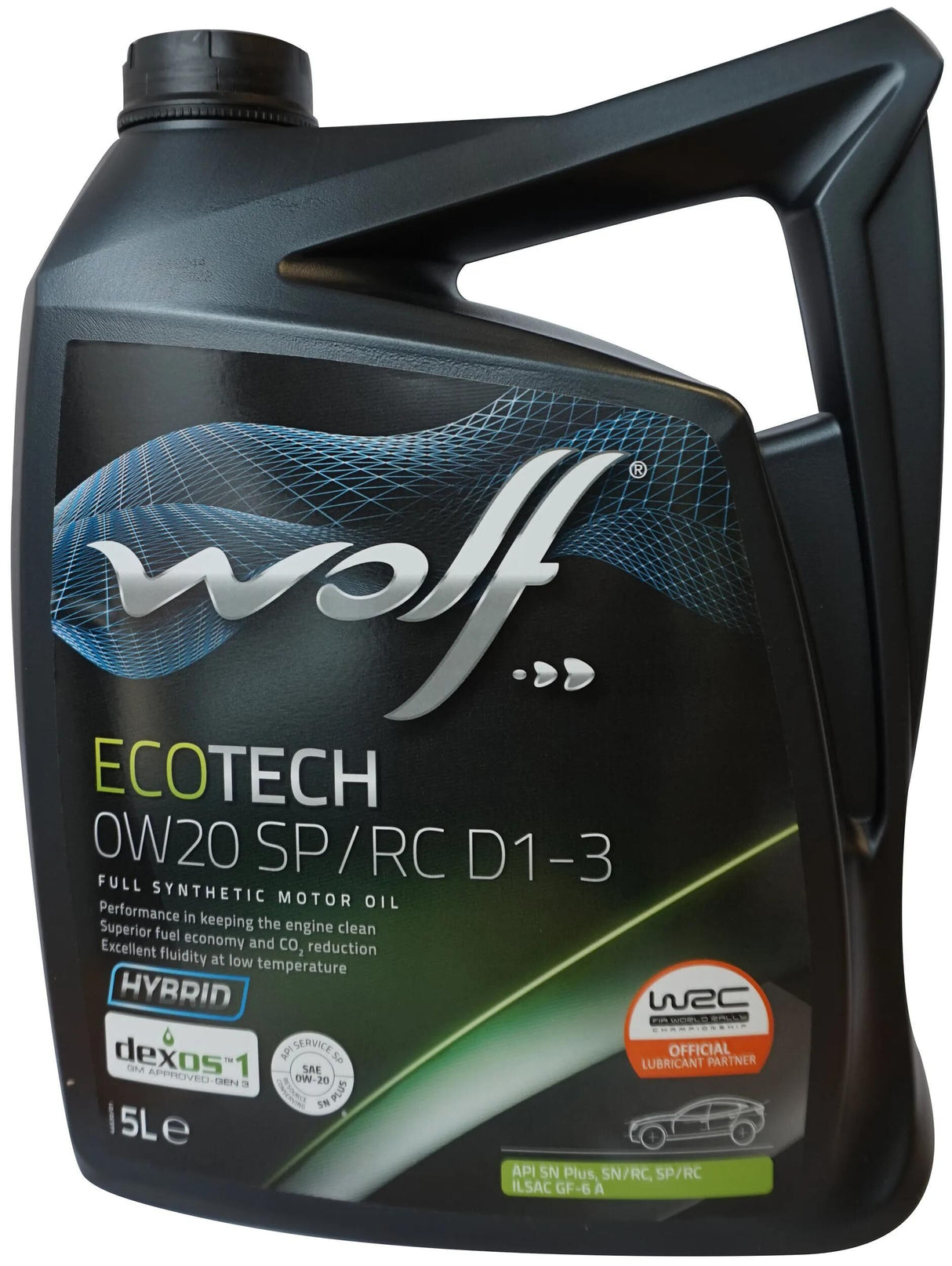 Wolf motorolie ecotech sp rc d1-3 motorolie 0w20 5l ecotech sp rc d1-3