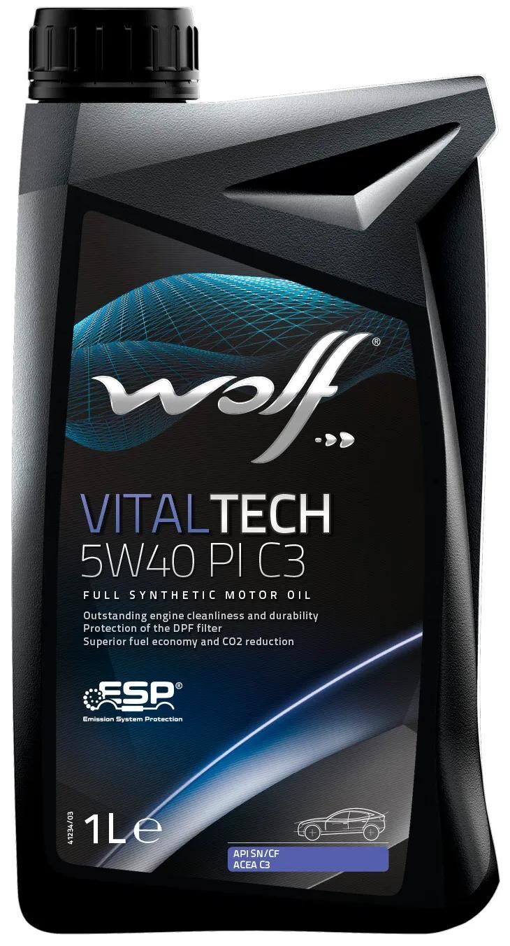 Wolf motorolie vitaltech pi c3 motorolie 5w40 1l vitaltech pi c3