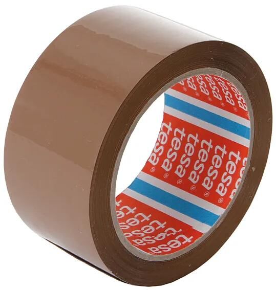Tesa selvklæbende tape pp selvklæbende tape pp brun 50 mm, 66 m