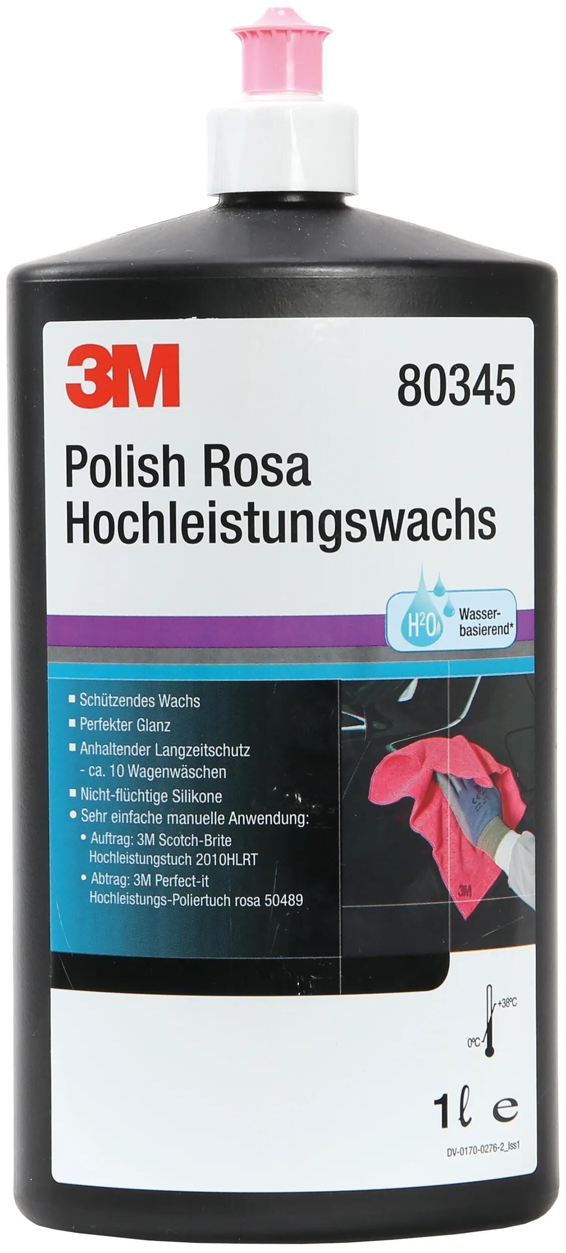 3m lackversiegelung polsk rosa hochleistungswachs højglans tætning perfekt det iii 80345