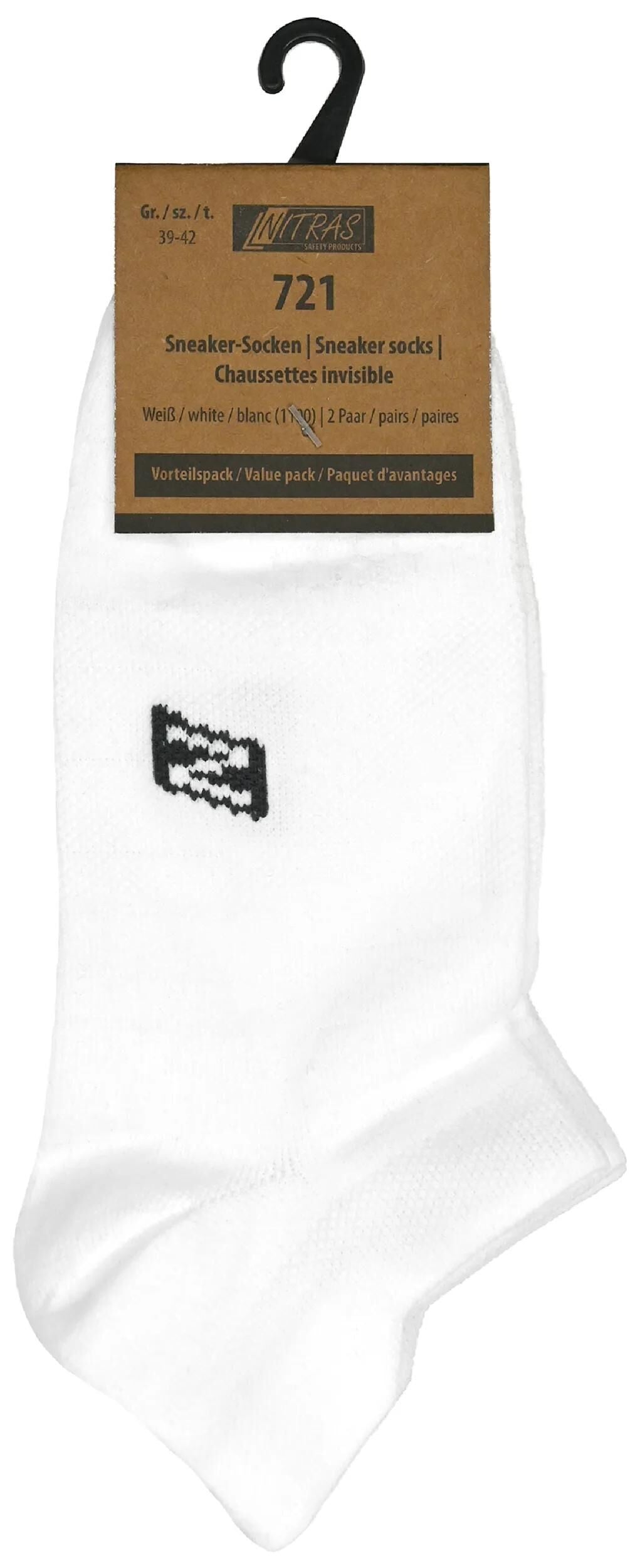 Nitras sikkerhedsstrømper sneaker sneaker-sock.we gr.35-38 nitras 1pk med 2 par