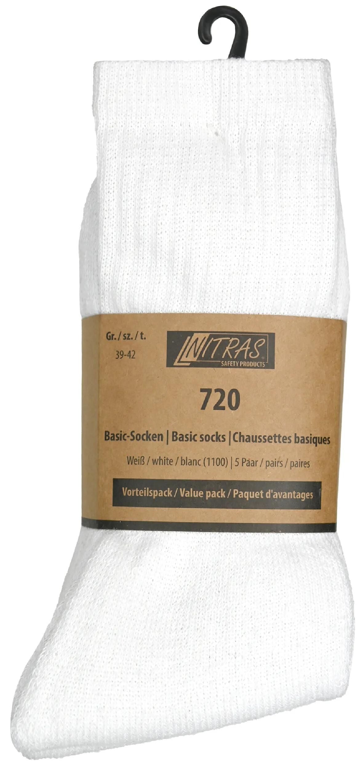 Nitras sikkerhedsstrømper basic basic-sokker vi gr.35-38 nitras 1pk med 5 par