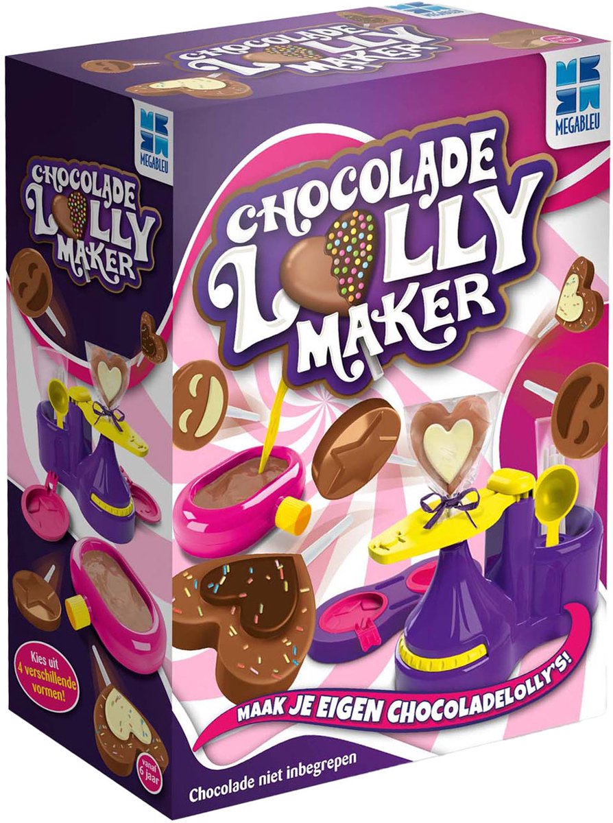 Megableu chokolade slikkepinde - kreativt legetøj med chokolade - lav dine egne chokolade slikkepinde - håndværkssæt til børn - fra 6 år - original gave