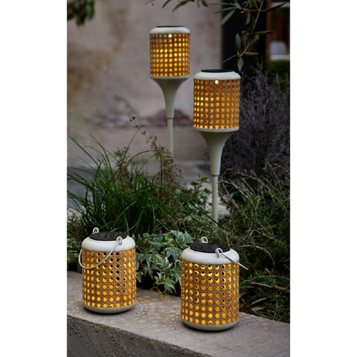 Lumineo LED solar lys ã˜10,5-h80cm metal varm hvid