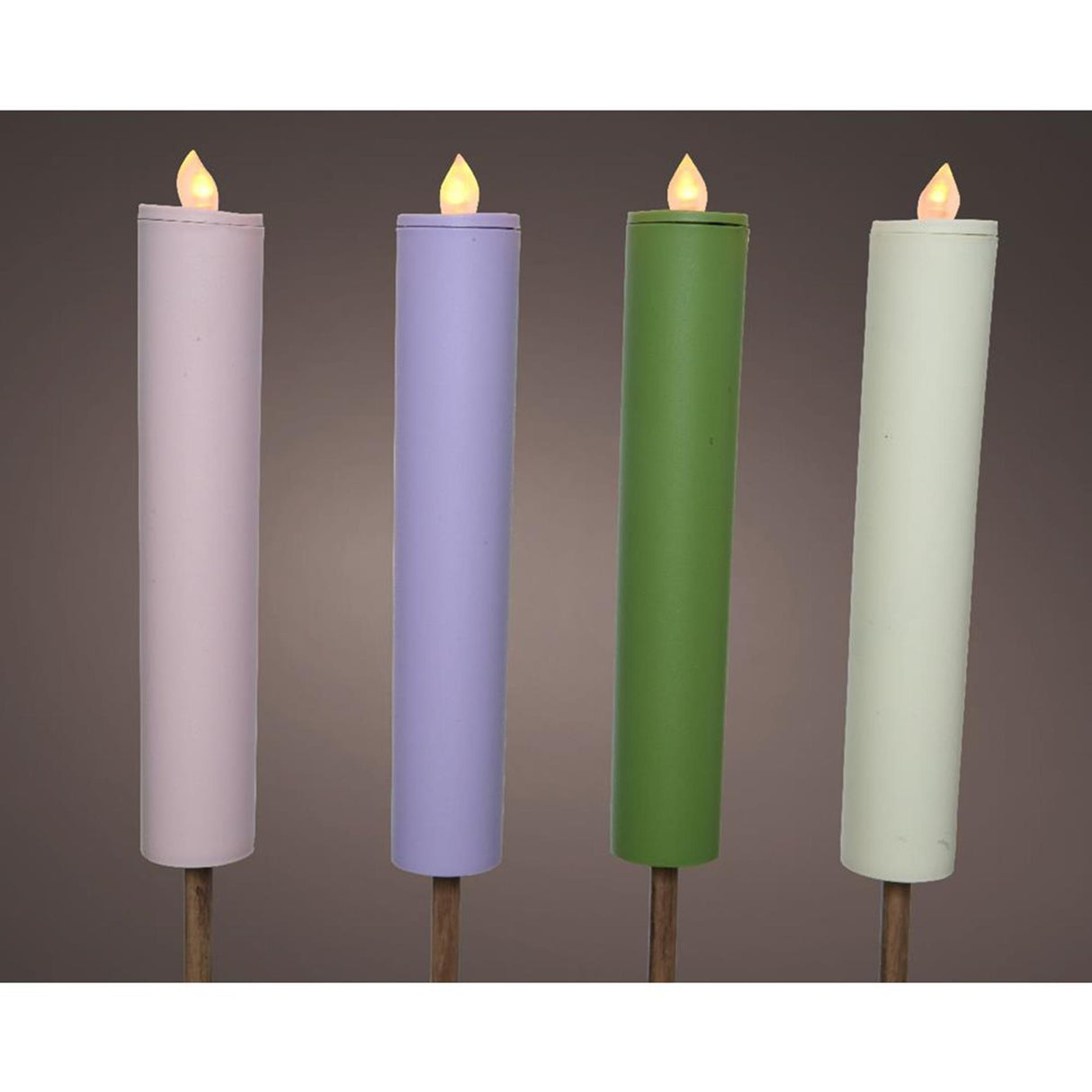 Lumineo solar lommelygte plast dia4-h90cm fås i 4 forskellige farver