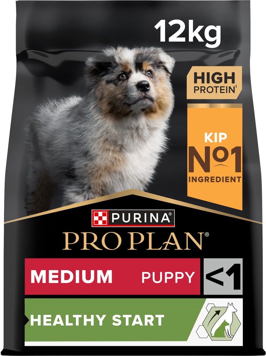 Pro plan purina medium hvalp - hundefoder - kylling - 12 kg