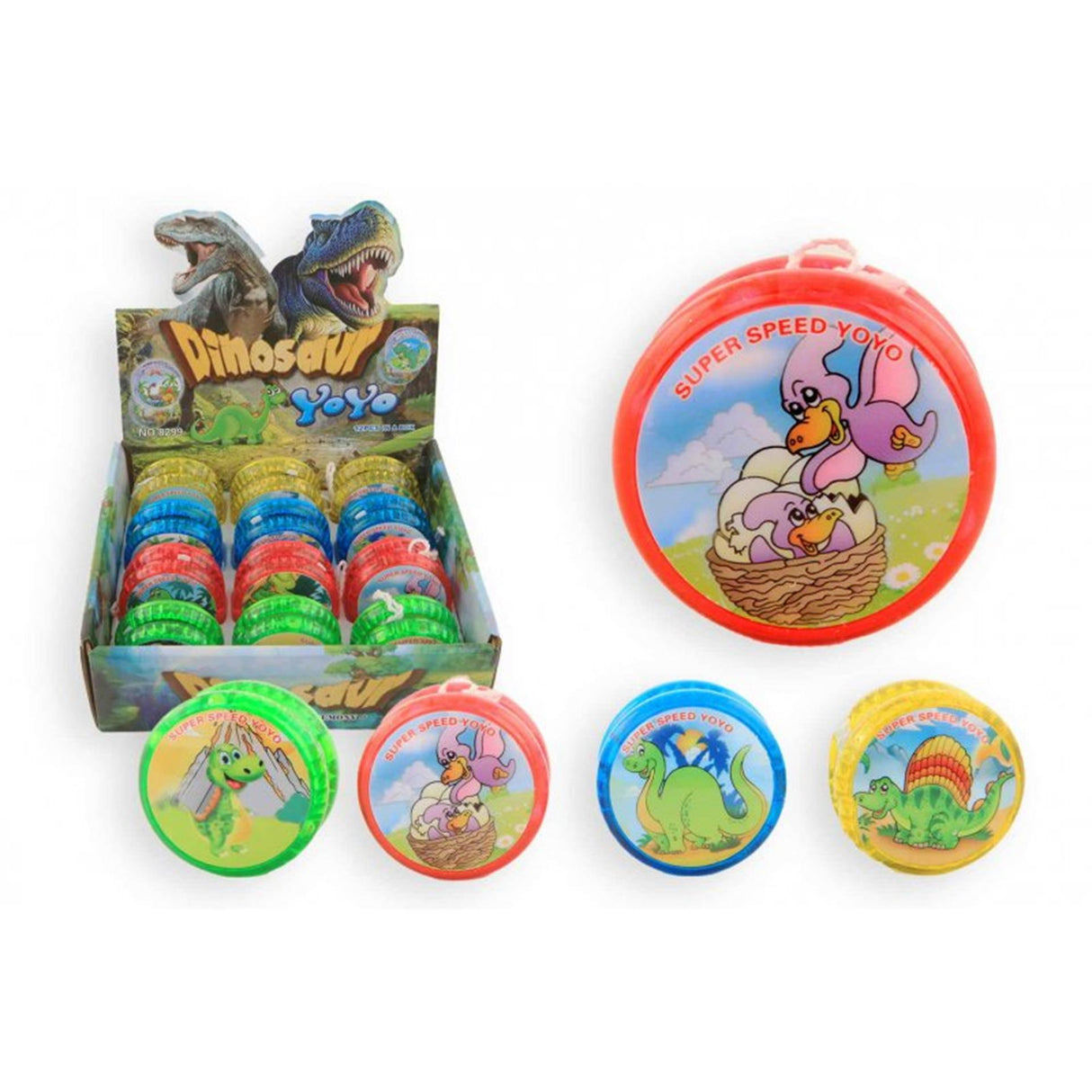 Yo-yo med dino print plastik