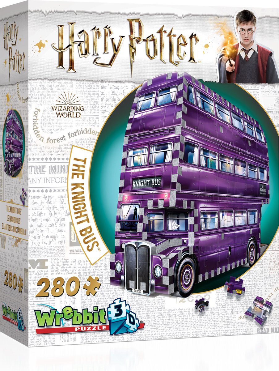Wrebbit ridderbussen - 3d puslespil - harry potter - 280 brikker