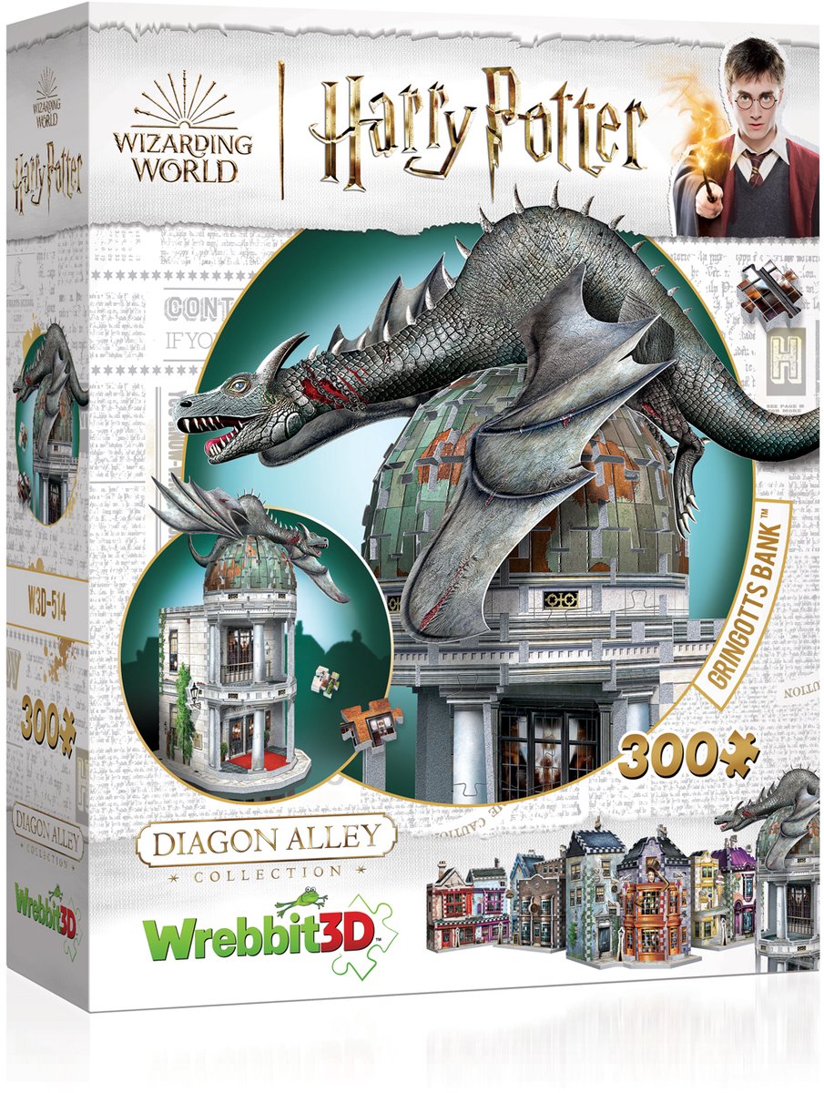 Wrebbit Gringotts Bank - Harry Potter - 3D puslespil - 300 brikker