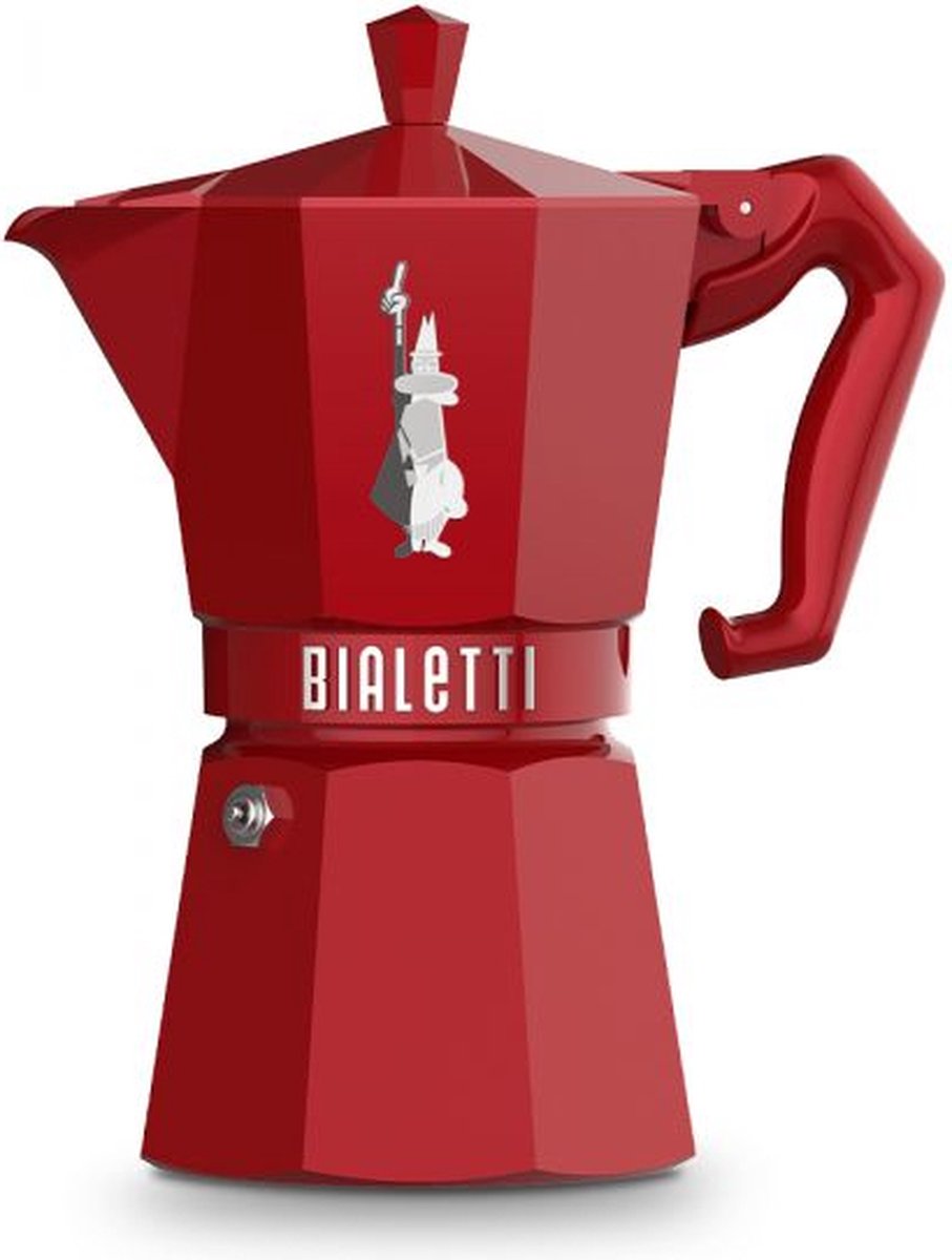 Bialetti moka eksklusiv kaffemaskine rød 6t