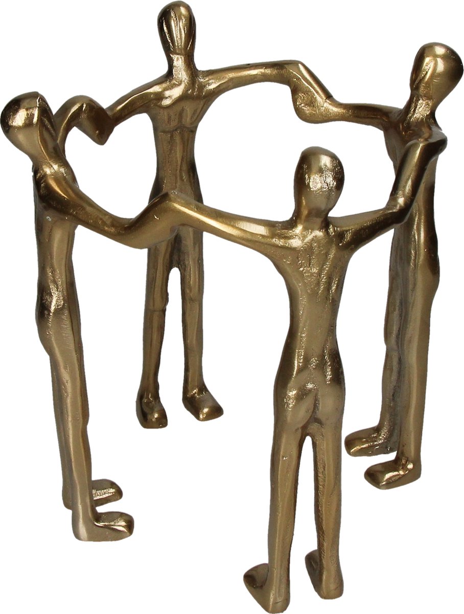 Hd collection ornament beeldje aluminium 21,5x21,5x23cm