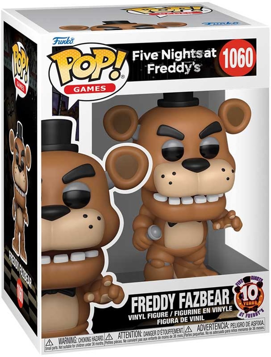 Funko fem nætter hos freddy's freddy fazbear vinyl figur 1060 pop! flerfarvet