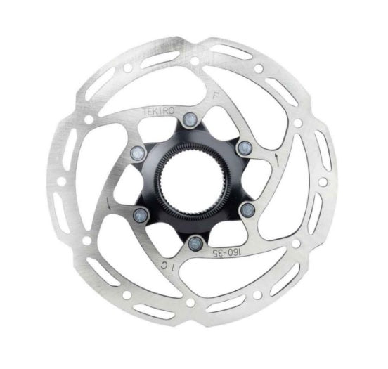 Tektro skivebremse rotor tr160-35 ø160mm, centerlås, sølv