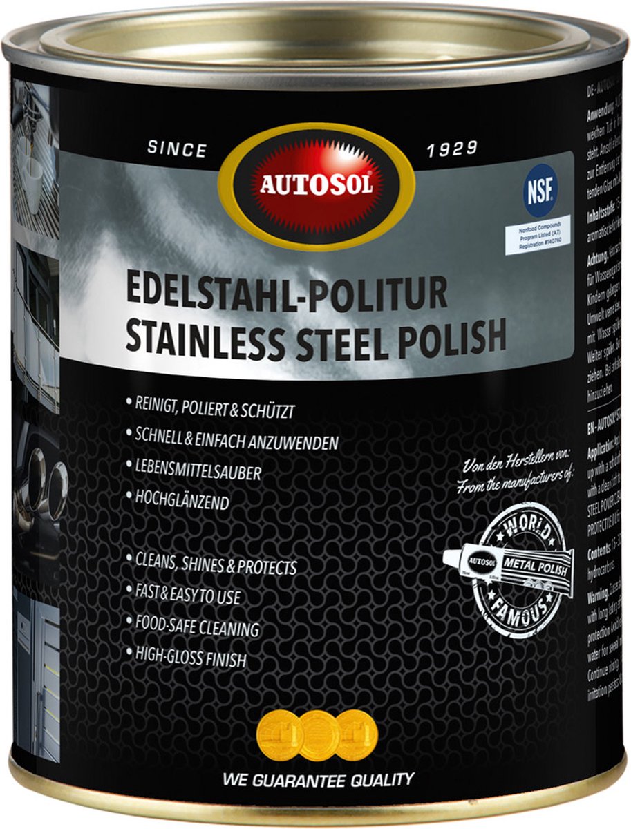 Autosol rustfrit stål polerpasta - 750 ml