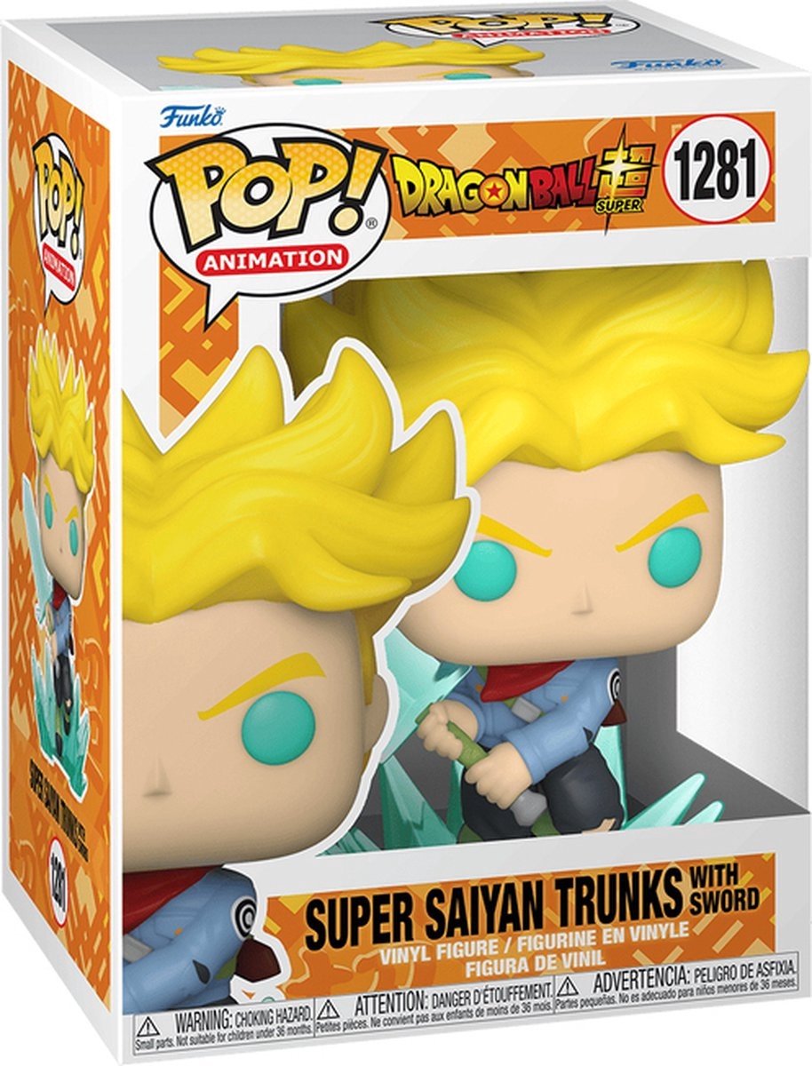 Funko pop animation: dragon ball super - super saiyan kufferter med sværd pop #1281