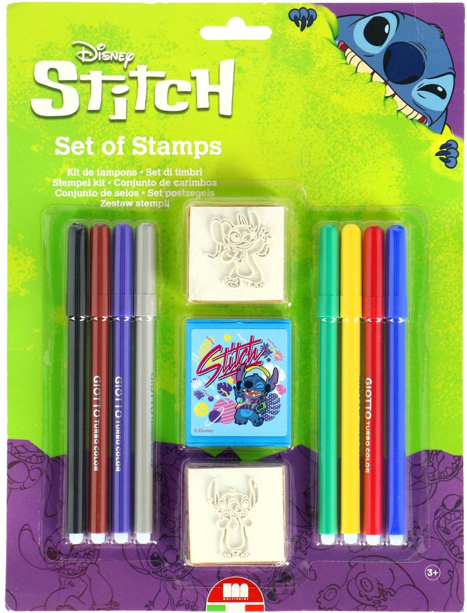 Multiprint sting stempel sæt kreativt legetøjssæt 11-delt flerfarvet.