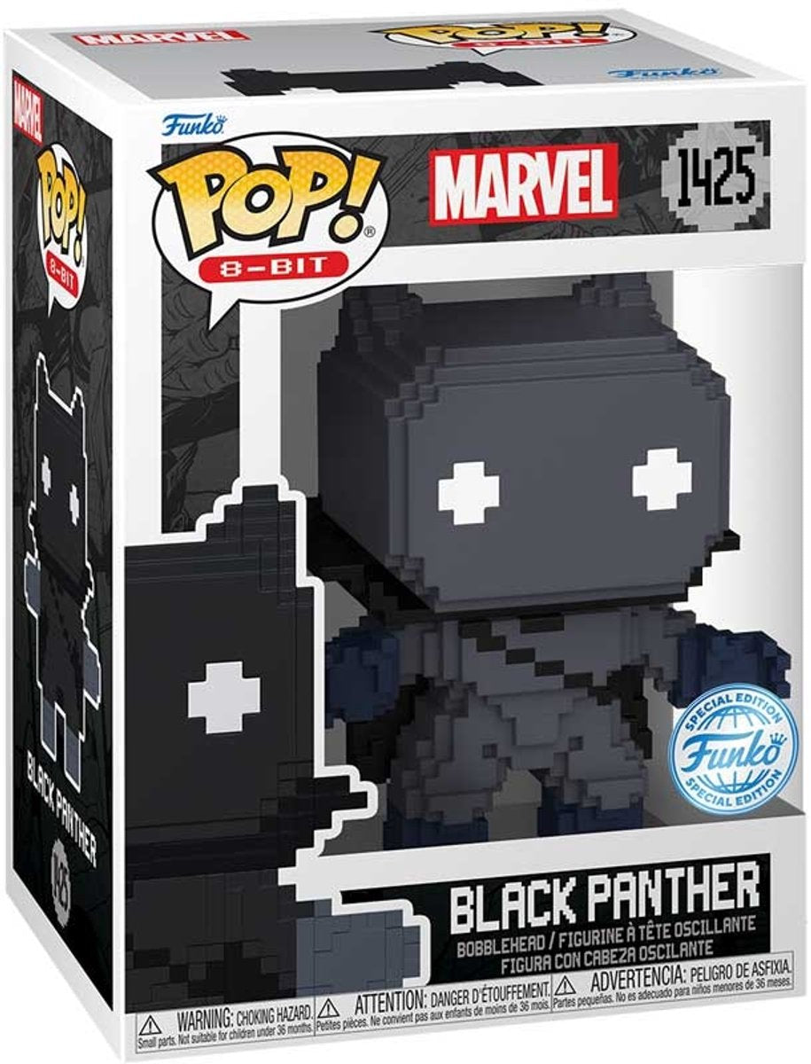 Funko! vidunder dukke! 8-bit vinyl figur sort panter 9 cm