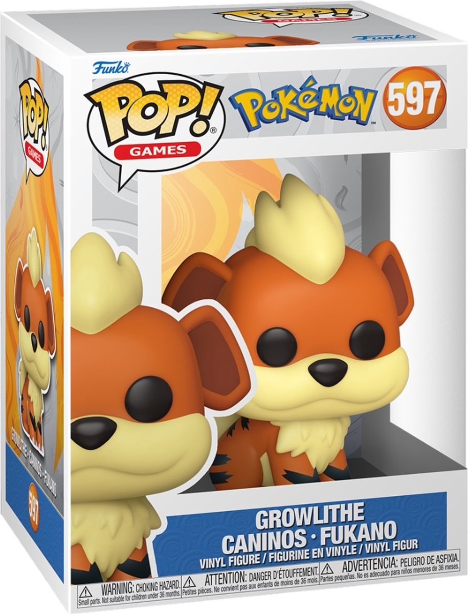 Funko pop spil: pokémon - growlithe pop #597