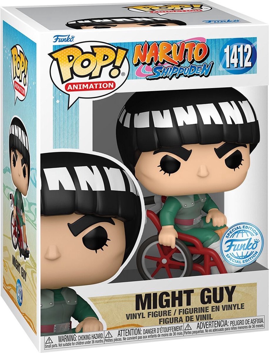Funko naruto might guy vinyl figur 1412 pop! hvid pvc -