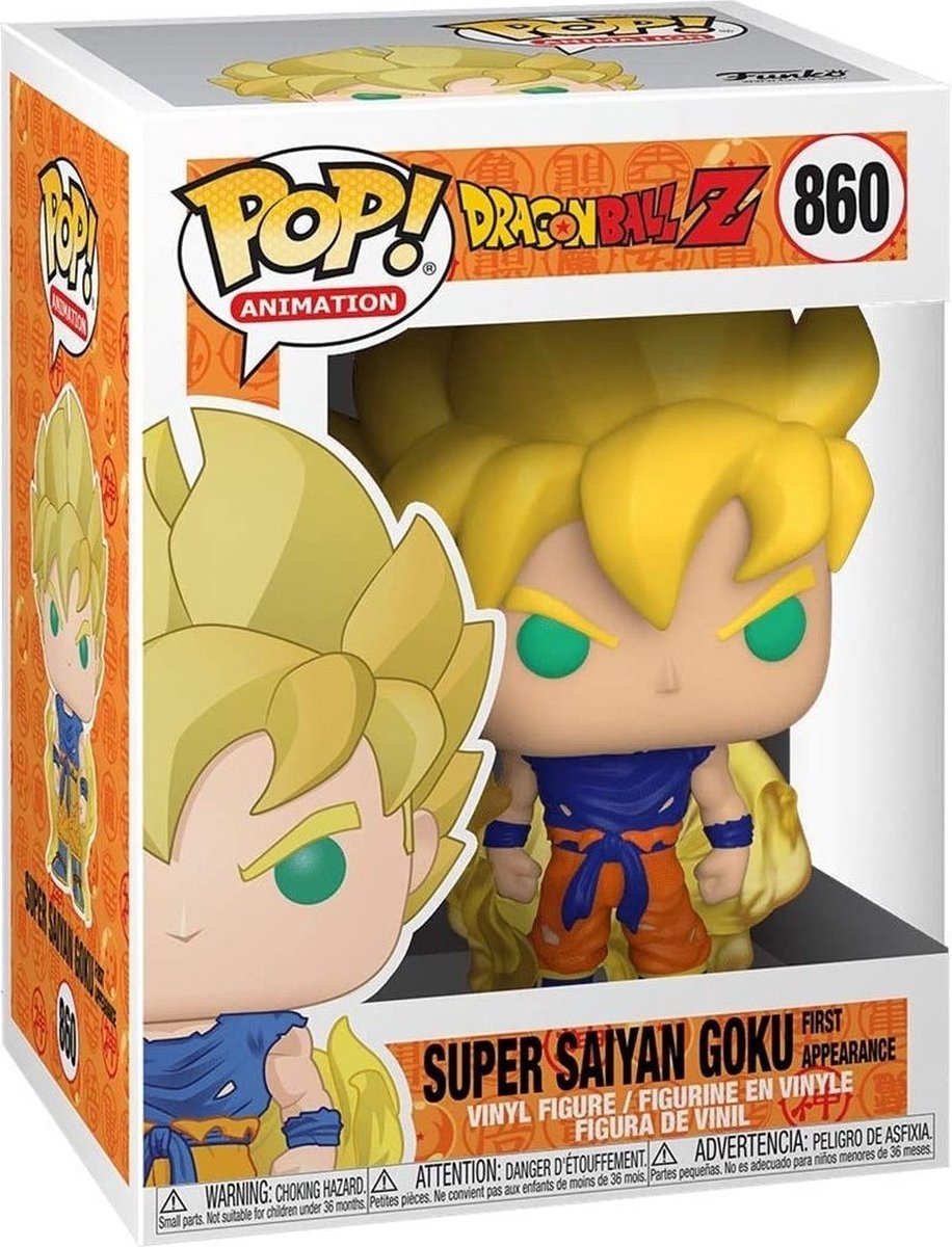 Funko pop super saiyan goku - dragon ball z figur på 9,5 cm - #860