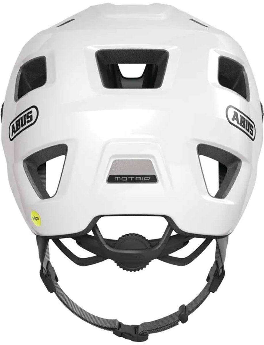 Abus cykelhjelm motrip mips skinnende hvid l - 57-61 cm - hvid - velegnet til brug på mountainbikes - 380 g