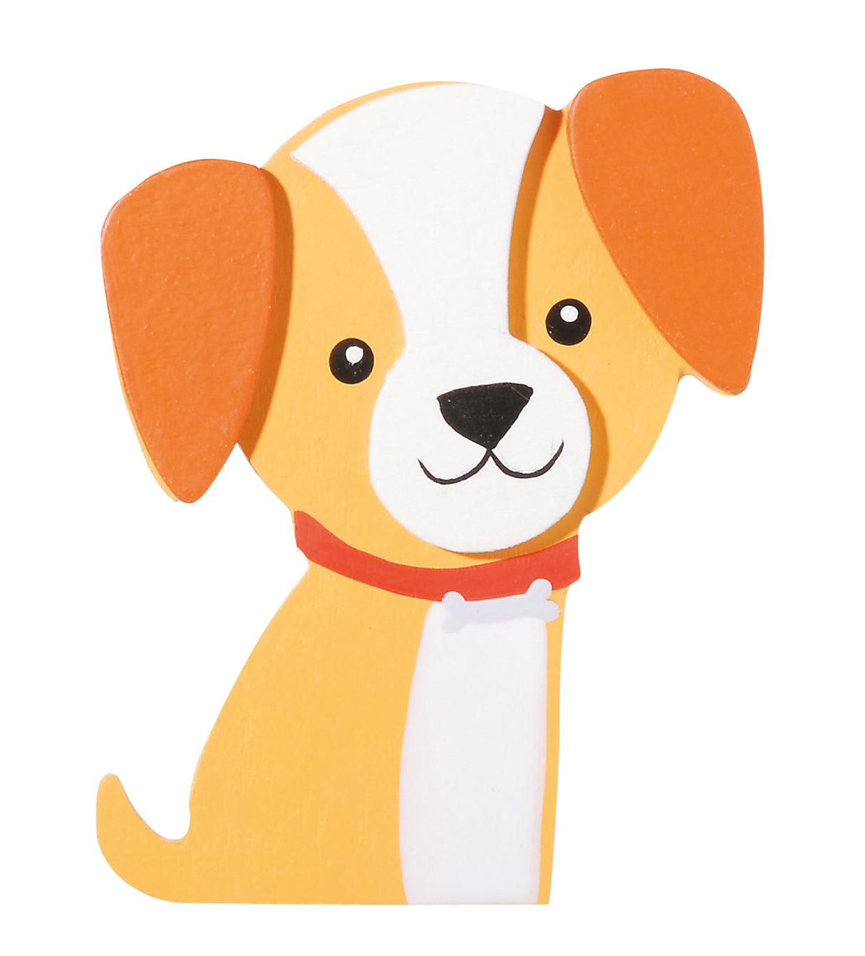 Darice • malet træ form hund 9x7x0,5cm