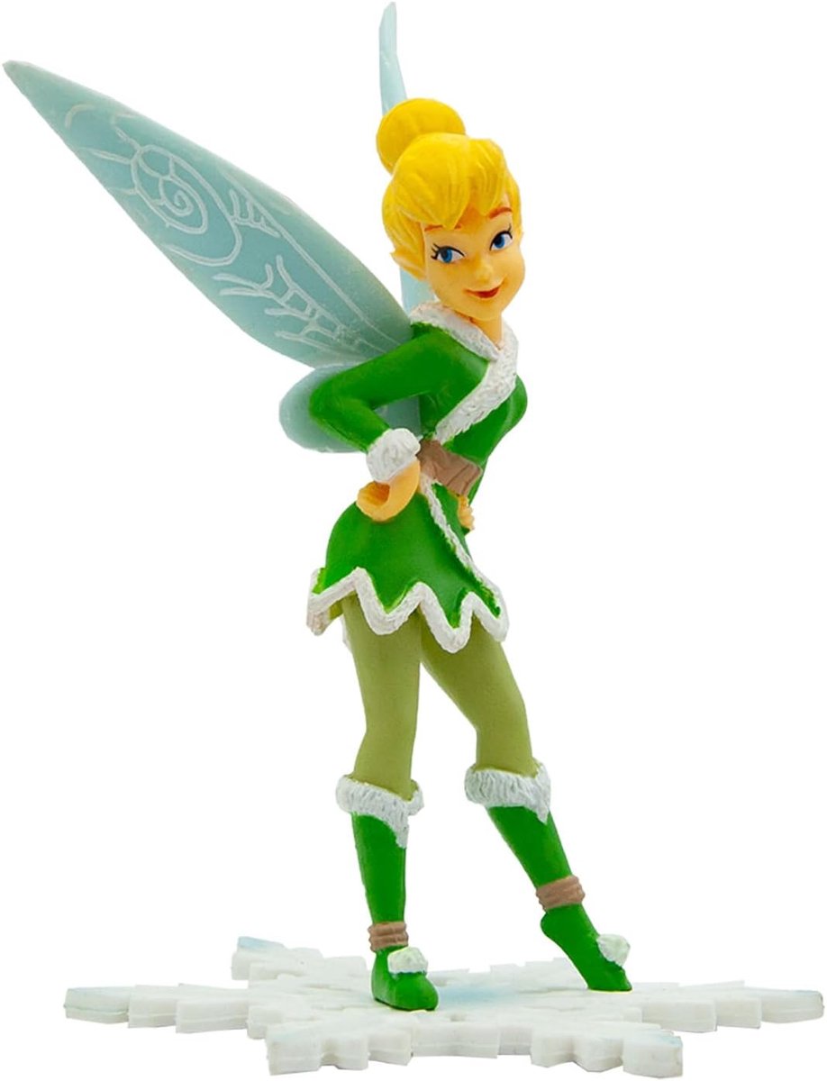 Bullyland 12840 – legefigur og samlerfigur Tinker Bell Winter Fairy fra Disney, ca. 8,1 × 10,4 × 7 cm – naturtro og detaljeret design – ideel som kagefigur og lille gave til børn fra 3 år.