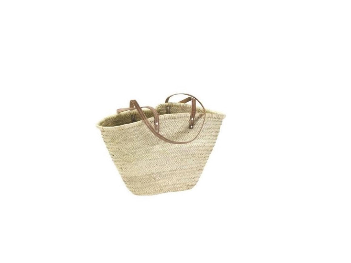 Source balance palmebladstaske med læder skulderrem h39 b50cm<br> <br>