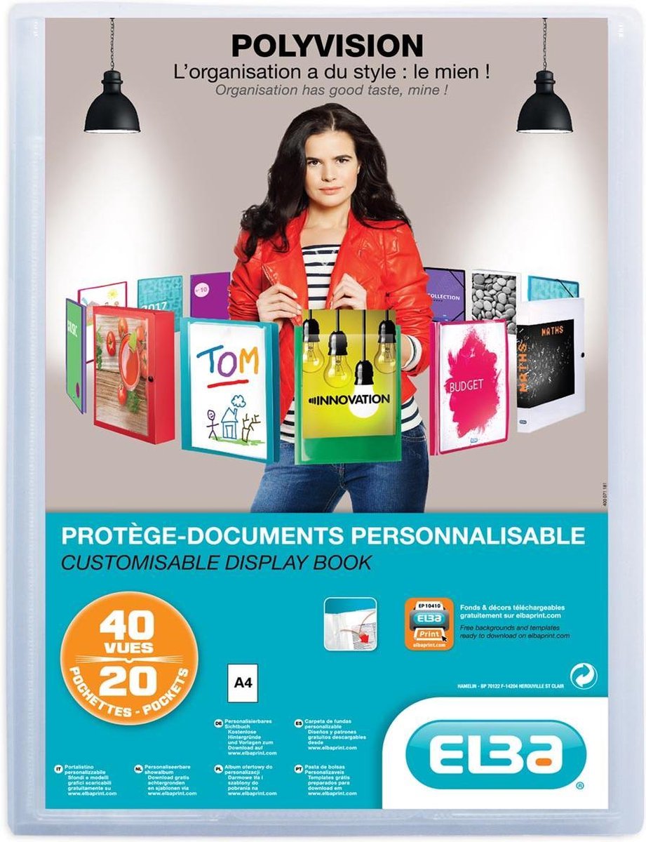 Elba polyvision show album, a4, 20 poser, gennemsigtig