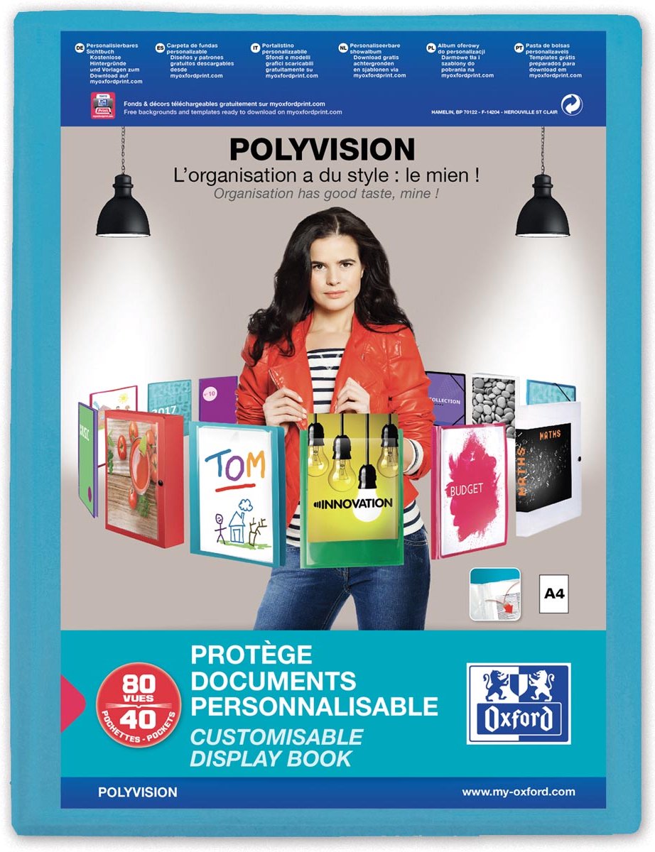 Oxford elba show album polyvision 40 tasker blå