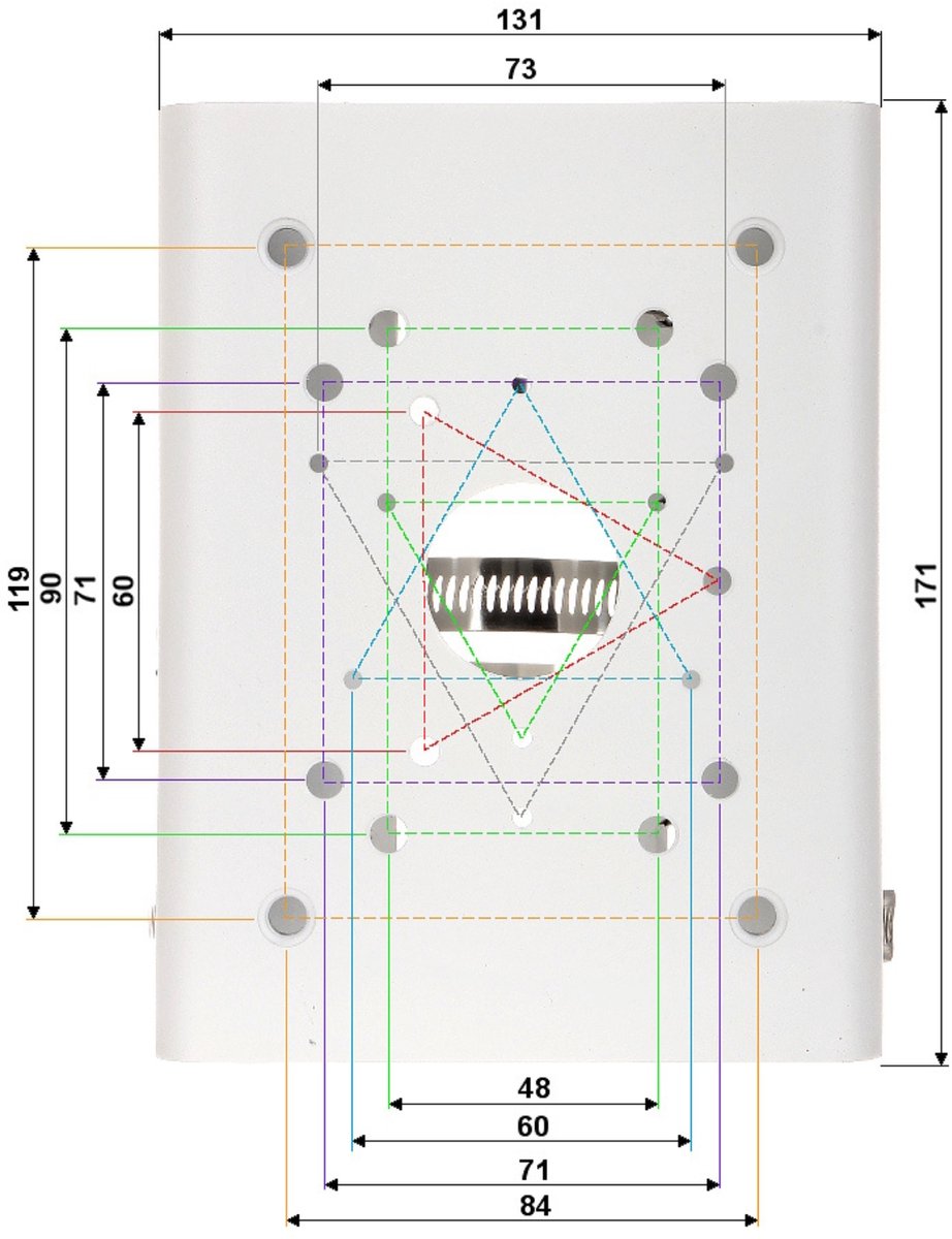 Dahua - pfa150-v2 series - kamera monteringsbeslag - til rør - metal hvid