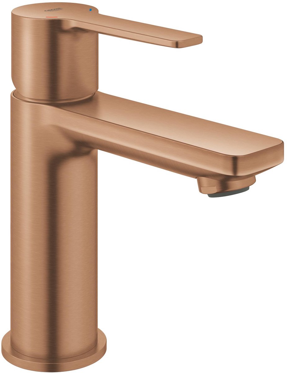 Grohe lineare ny xs-størrelse håndvaskarmatur – push-open – ecojoy – fastfixation plus – børstet varm solnedgang