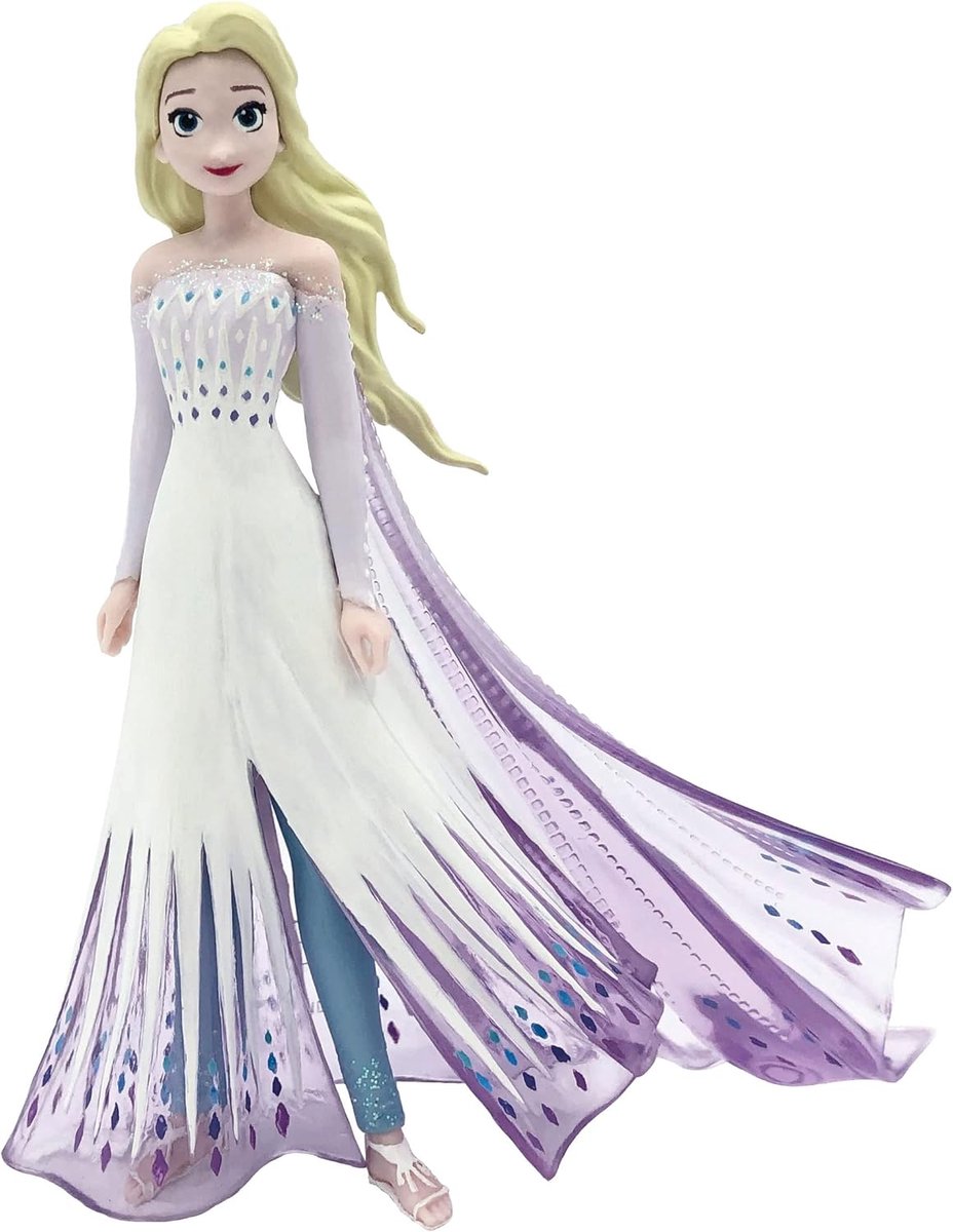 Bullyland 13517 – legefigur og samlerfigur Elsa fra Frozen 2, ca. 9,5 cm – naturtro og rigt detaljerede – ideel som kagefigur og lille gave til børn fra 3 år.