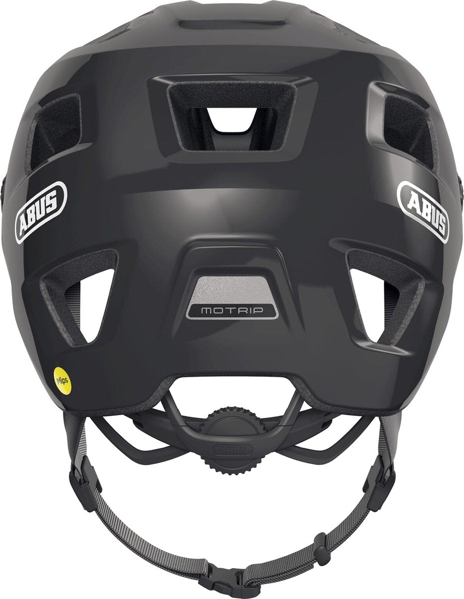 Abus cykelhjelm motrip mips skinnende sort m - 54-58 cm - sort - velegnet til brug på mountainbikes - 370 g