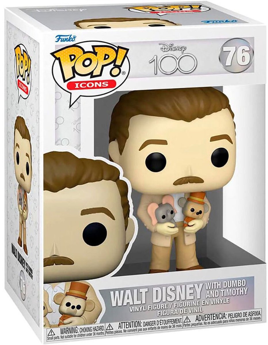 Funko pop! disney 100 - walt disney og dumbo timothy plys #76