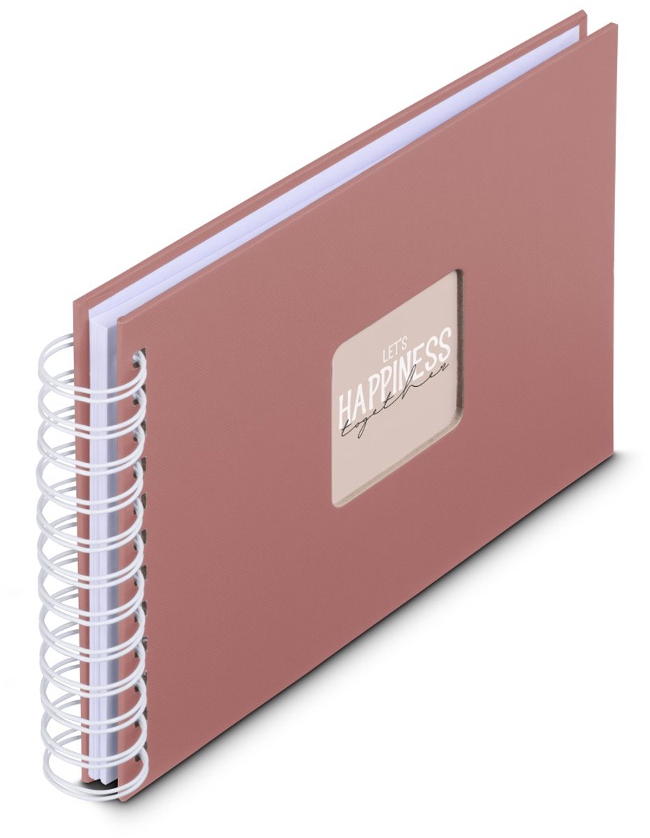 Hama spiral fotoalbum - kunst - 24x17 - 50 sider - terracotta