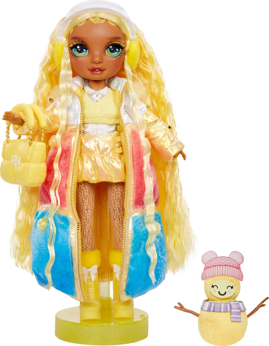 Rainbow high winter wonderland dukke - solrig (gul)