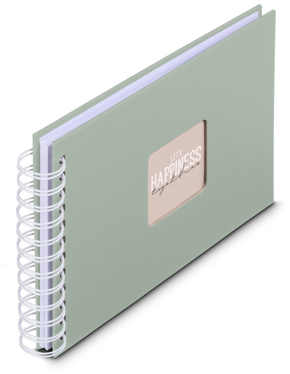Hama spiral fotoalbum - kunst - 24x17 - 50 sider - salvie