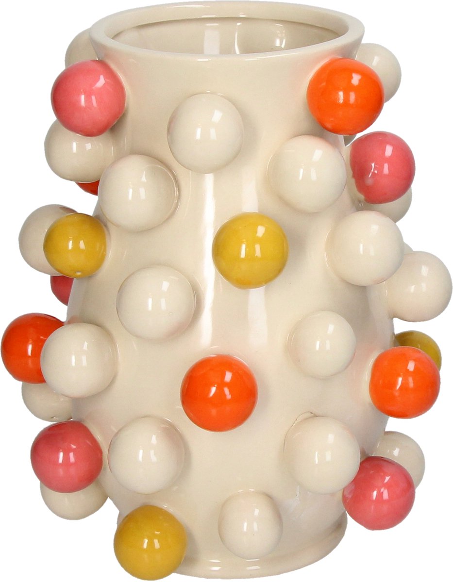 Hd collection vase balls stoneware multi 21x21x26cm