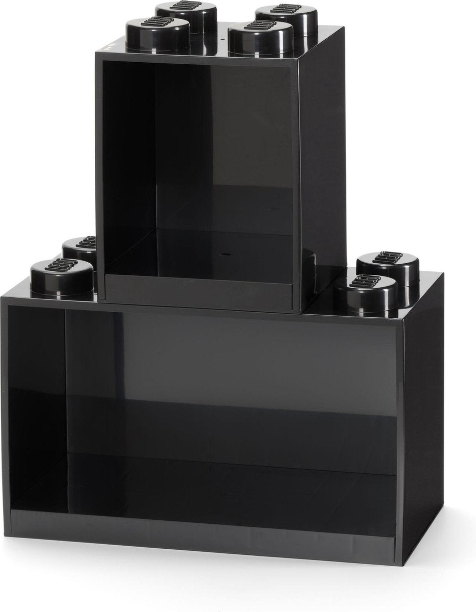Lego - væghylde klods 4 og 8 - polypropylen - sort