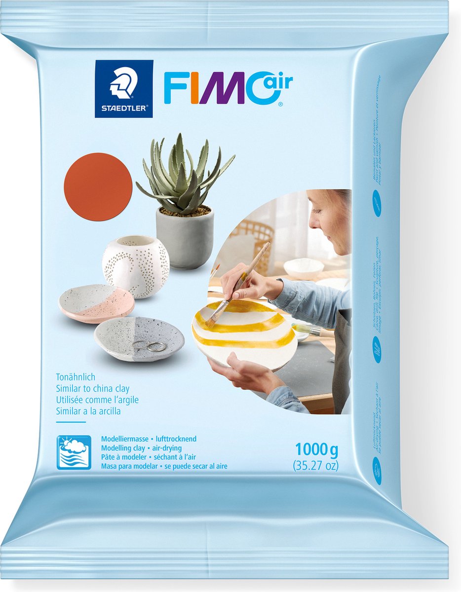 Fimo lufttørrende modellervoks - 1 kg - terracotta