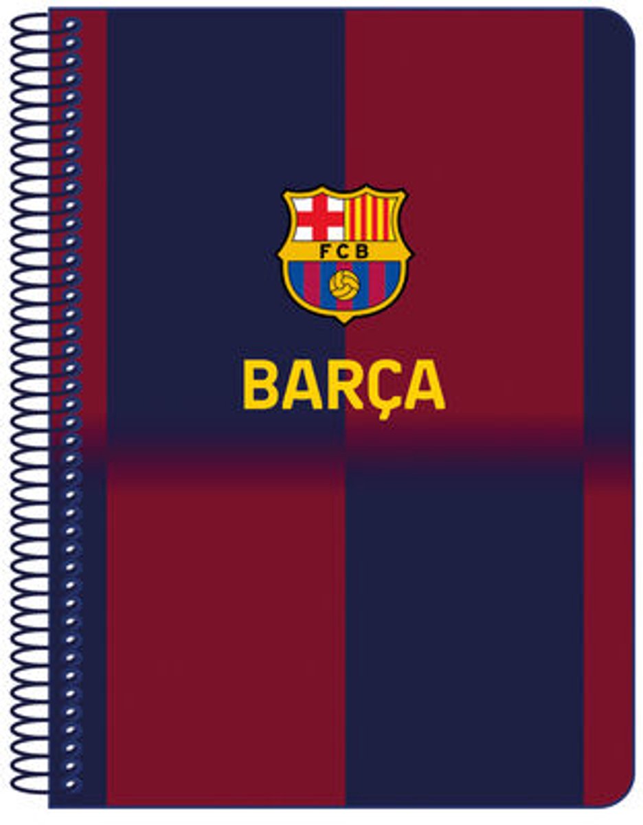 F.c. barcelona notesbog blå rødbrun a5 80 ark
