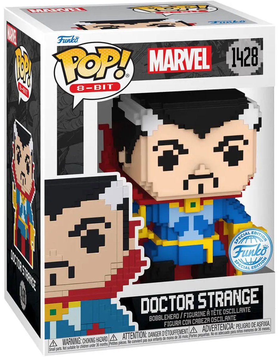 Funko marvel pop! 8-bit vinyl figur dr. mærkelige 9 cm
