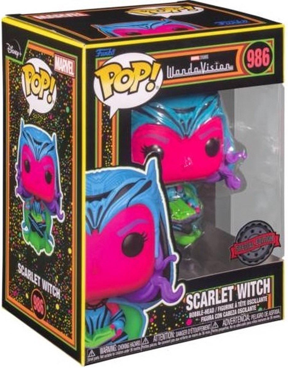 Funko pop marvel: wandavision - scarlet witch(blacklight) - pop #986