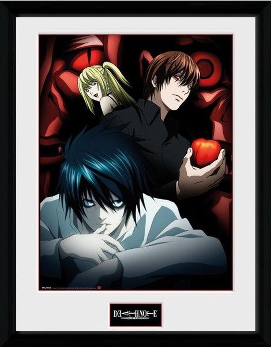 Merchandising death note - samlertryk 30x40 - lys l og misa