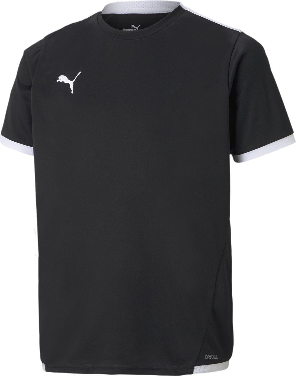 Puma teamliga trøje jr unisex sportstrøje - sort-hvid